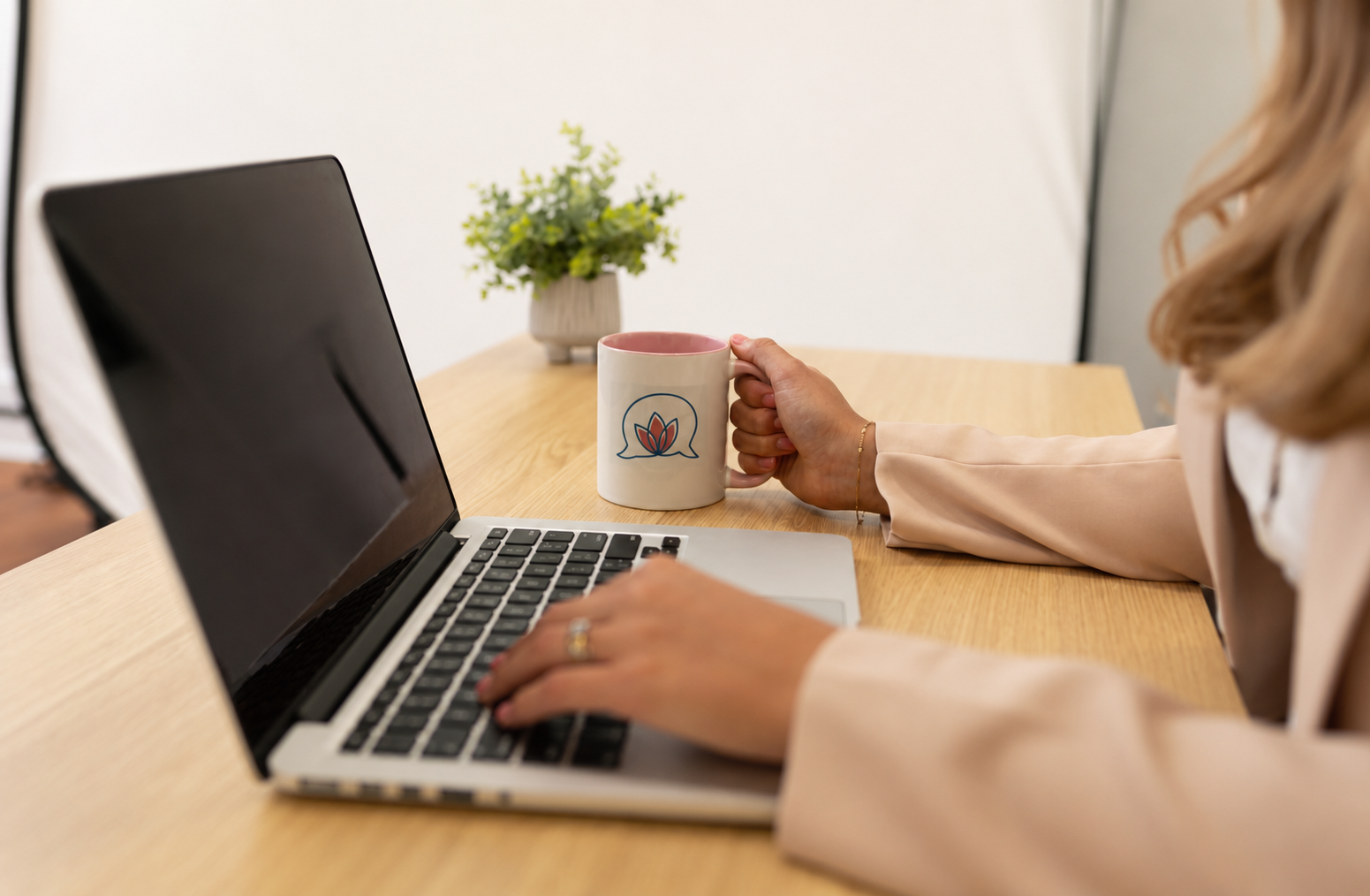 Virtual therapy session on a laptop